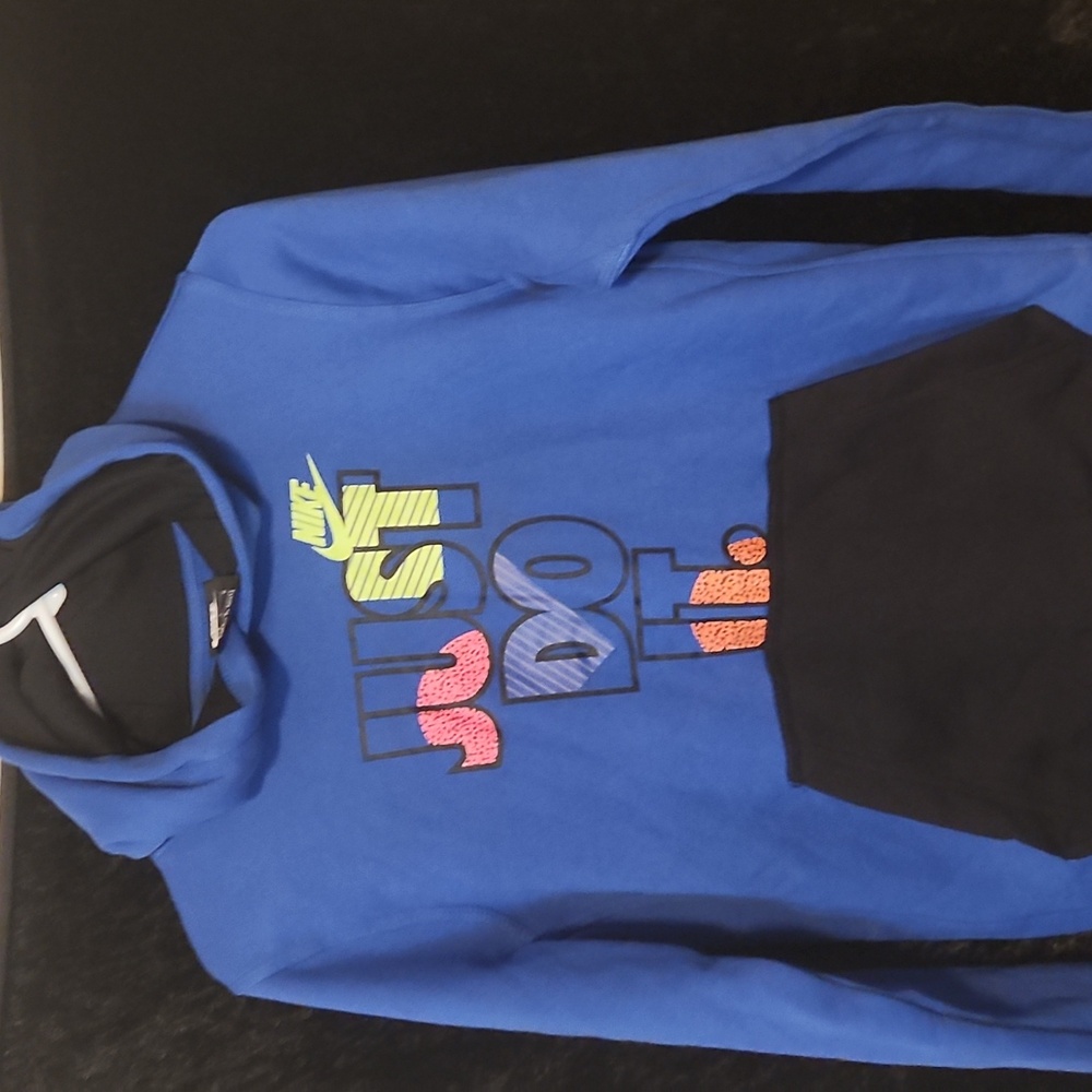 Nike blue JUST DO IT hoodie sweatshirt